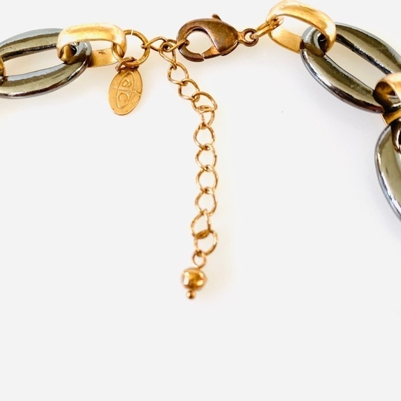 Fashion Necklace  15”-16.5” marked a | c Links Geometric Statement Classic - Picture 3 of 6